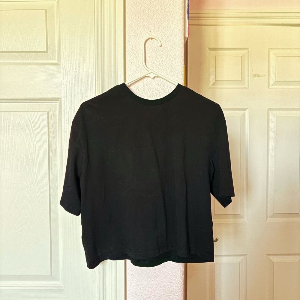 BP Black Boxy Crop T-Shirt Short Sleeve